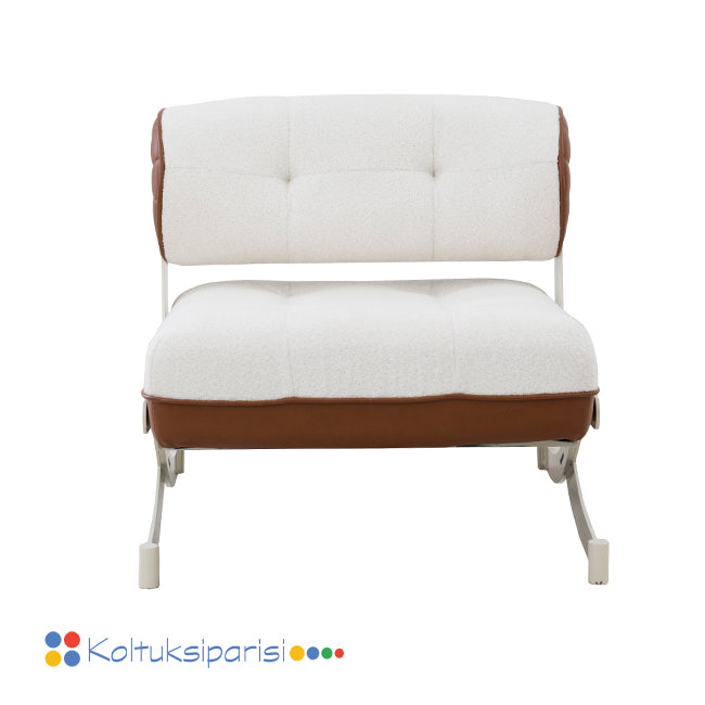 Bonte Tekli Lobi Koltuğu Beyaz Kombin 2