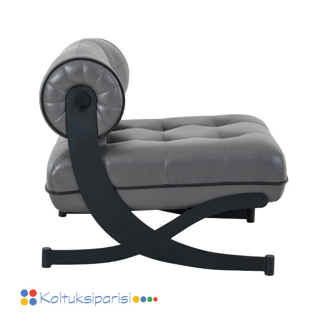 Bonte Tekli Ofis Koltuğu Gri 3