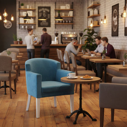 dubai tekli cafe koltuğu mavi 2