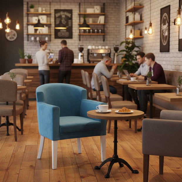 dubai tekli cafe koltuğu mavi 2