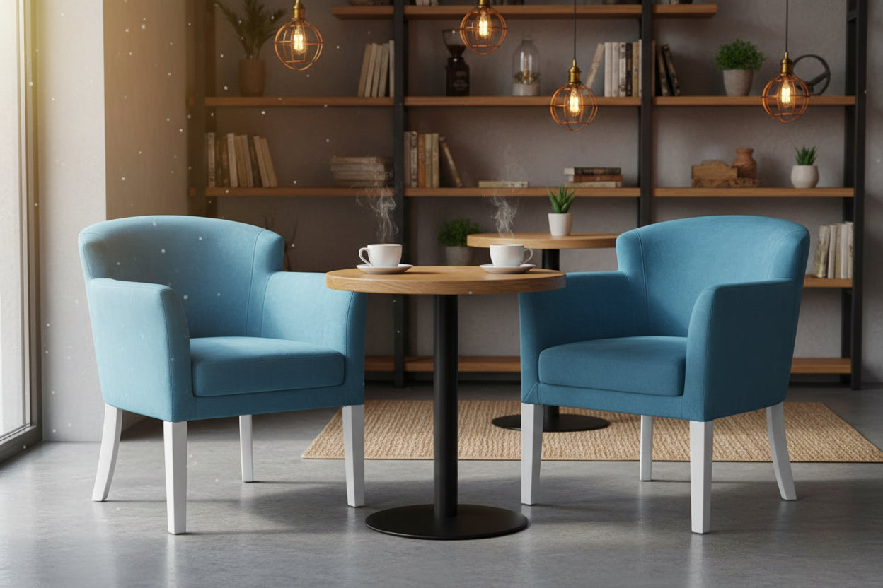 dubai tekli cafe koltuğu mavi 4