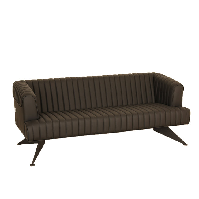 Elegan Üçlü Ofis Kanepesi Siyah