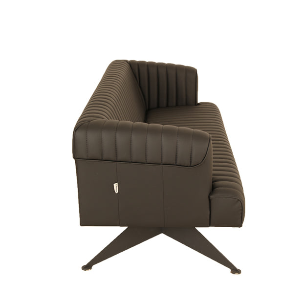 Elegan Üçlü Ofis Kanepesi Siyah 2