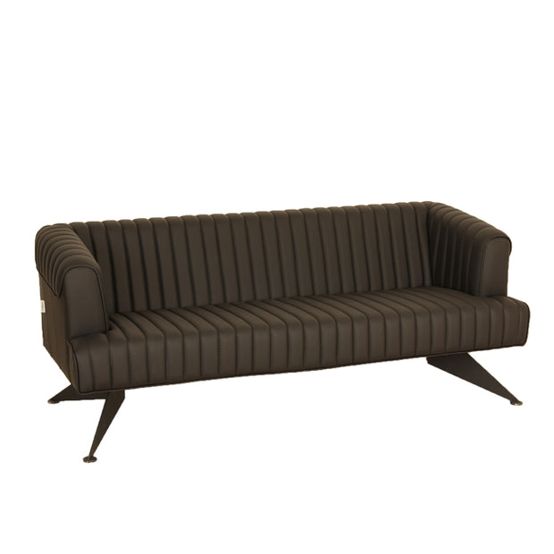 Elegan Üçlü Ofis Kanepesi Siyah