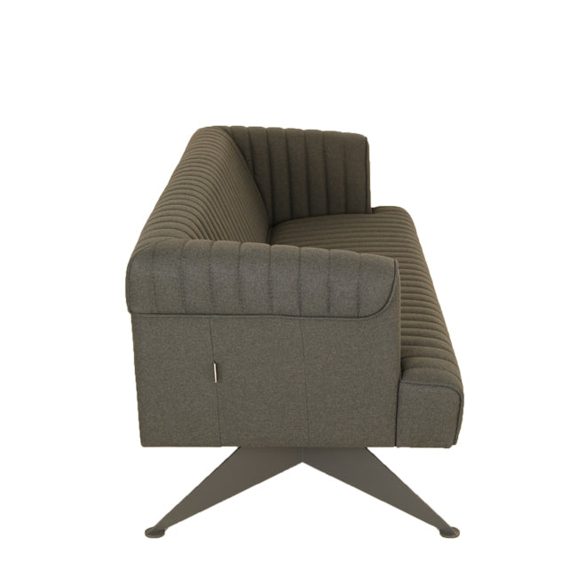 Elegan Üçlü Ofis Kanepesi Antrasit 3