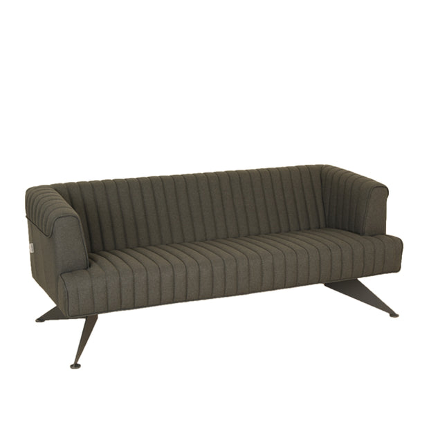 Elegan Üçlü Ofis Kanepesi Antrasit