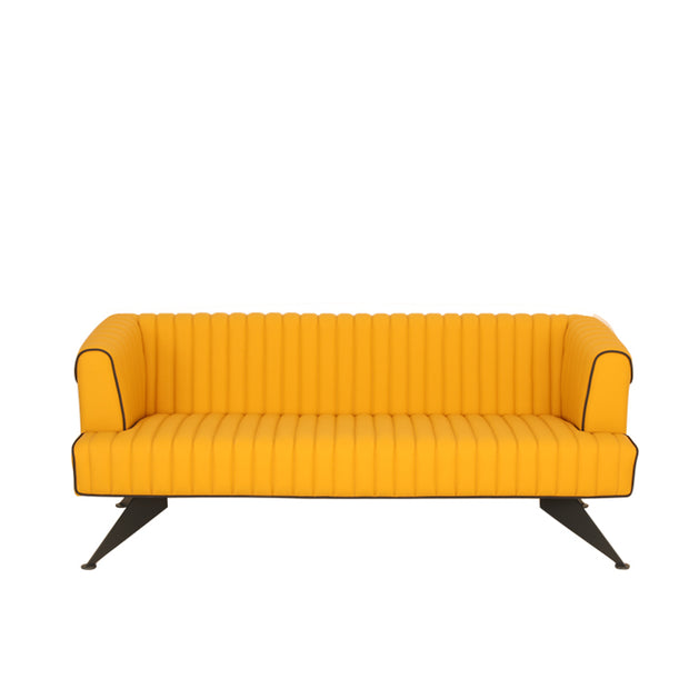 Elegan Üçlü Ofis Kanepesi Sarı 2