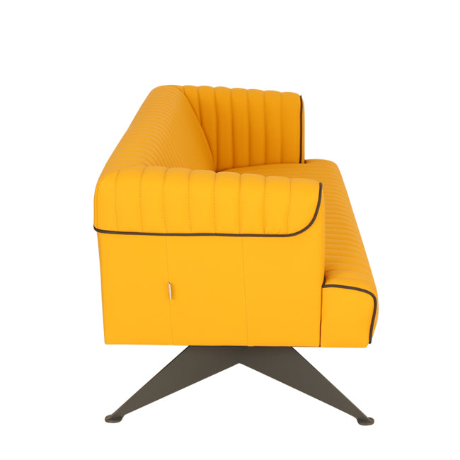 Elegan Üçlü Ofis Kanepesi Sarı 3
