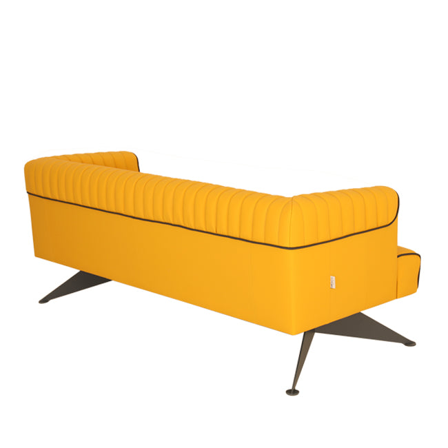 Elegan Üçlü Ofis Kanepesi Sarı 4