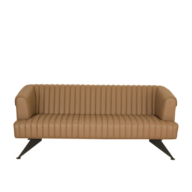 Elegan Üçlü Ofis Kanepesi Taba 2