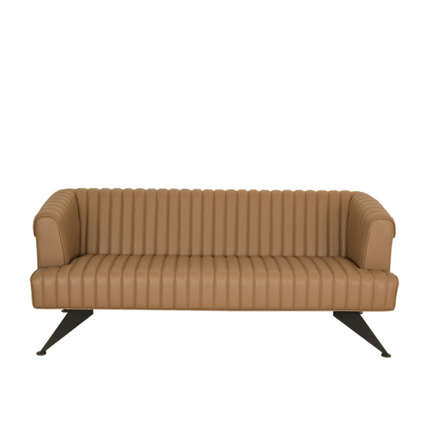 Elegan Üçlü Ofis Kanepesi Taba 2