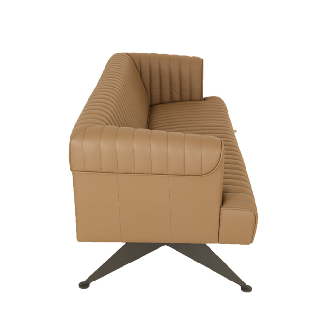 Elegan Üçlü Ofis Kanepesi Taba 3