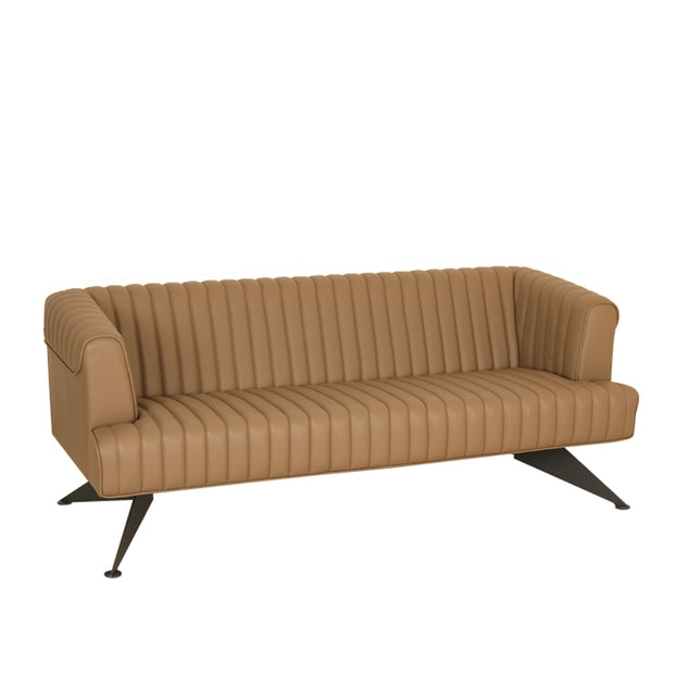 Elegan Üçlü Ofis Kanepesi Taba