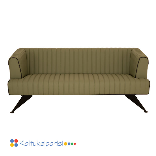 Elegan Üçlü Ofis Kanepesi Yeşil 2