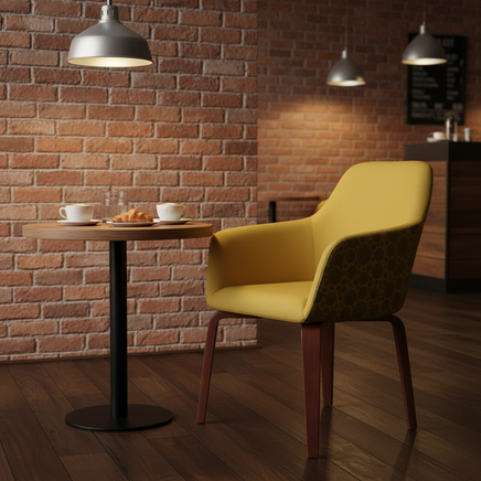 İnca Ahşap Ayaklı Cafe Koltuğu 2