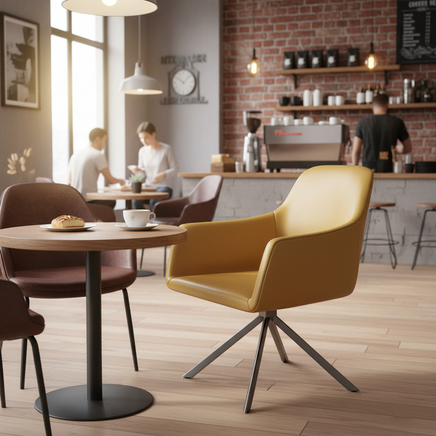İnca Metal Ayaklı Modern Cafe Koltuğu 2